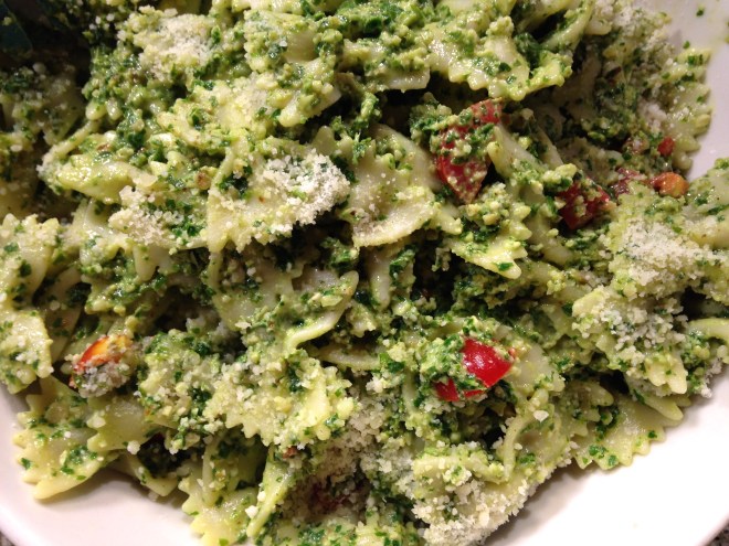 Pasta w Arugula Pesto