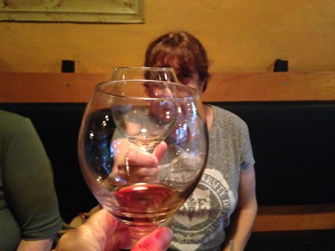 Nina & I toasting our wine 