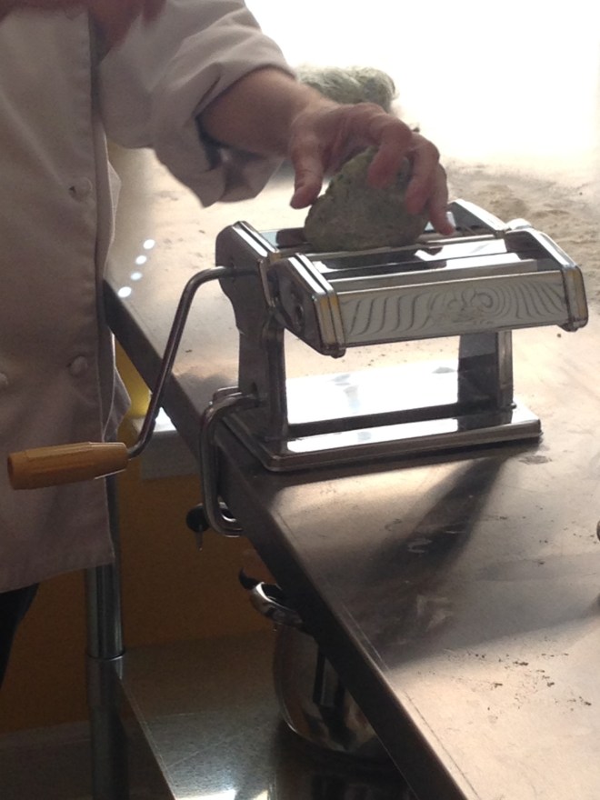 making fresh fettuccine