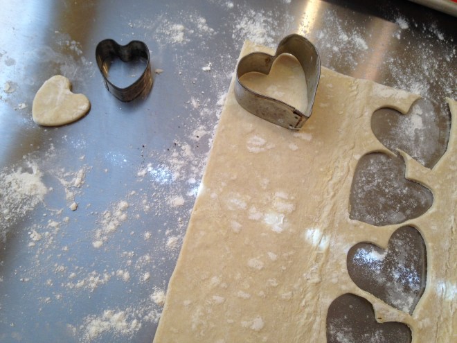 cutting out the hearts