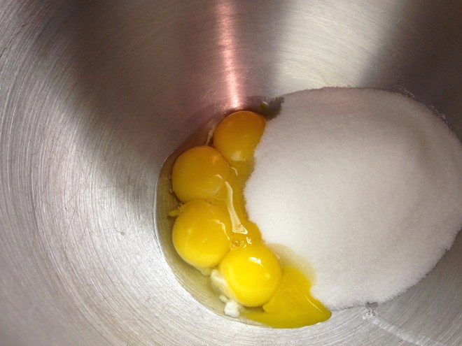 egg yolks and sugar