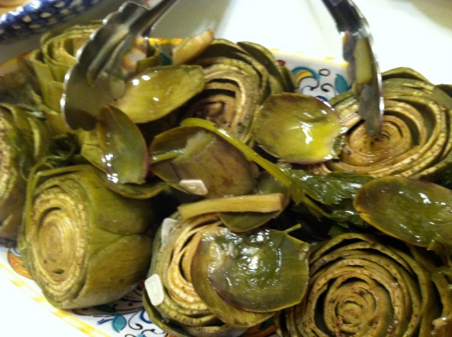 plain cooked artichokes