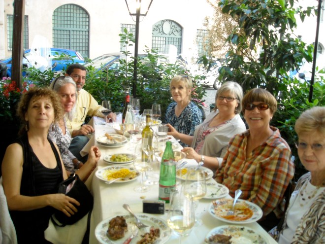 the touring group I led to Rome at lunch at Archimede