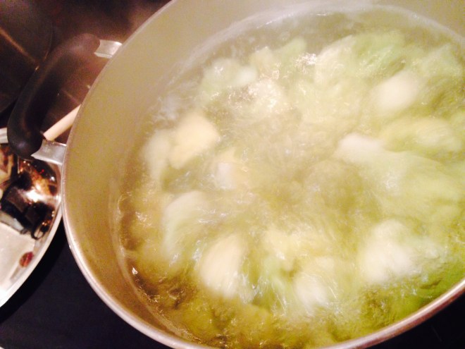 boiling cauliflower