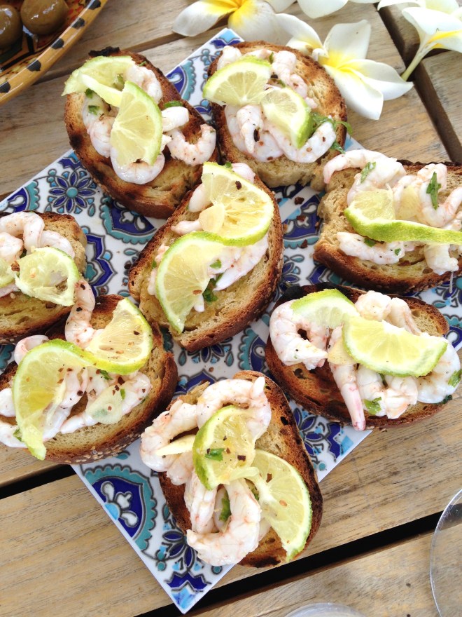 shrimp bruschetta
